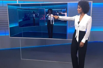 Maju Coutinho estreia como a primeira mulher negra no Jornal Nacional.