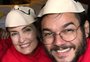 Fátima Bernardes e Túlio Gadelha surgem disfarçados em bloco de Carnaval 