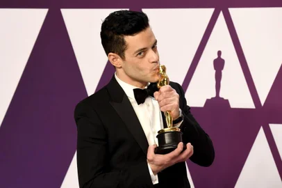 HOLLYWOOD, CALIFORNIA - FEBRUARY 24: Rami Malek, winner of Best Actor for Bohemian Rhapsody, attends the 91st Annual Academy Awards press room at Hollywood and Highland on February 24, 2019 in Hollywood, California.   Frazer Harrison/Getty Images/AFP