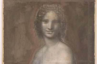This handout picture released by the RMN-Grand Palais Domaine de Chantilly on March 04, 2019, shows the Monna Vanna, better known as the Nude Mona Lisa, designed by Italian artist Leonardo da Vinci after the Mona Lisa, pictured at the Domaine de Chantilly. - For the 500th anniversary of Leonardos death, the Domaine de Chantilly will celebrate the artists genius through one of his lesser-known and enigmatic yet seminal work: the Nude Mona Lisa.This large sketch (almost as big as the Louvre Mona Lisa) has never ceased to puzzle its viewers. The Nude Mona Lisa will be displayed from June 1to October 6, 2019 at the Domaine de Chantilly. (Photo by Michel Urtado / RMN-Grand Palais Domaine de Chantilly / AFP) / RESTRICTED TO EDITORIAL USE - MANDATORY MENTION OF THE ARTIST UPON PUBLICATION - TO ILLUSTRATE THE EVENT AS SPECIFIED IN THE CAPTION == MANDATORY CREDIT AFP PHOTO / RMN-Grand Palais-domaine de Chantilly/ Michel Urtado  - NO MARKETING NO ADVERTISING CAMPAIGNS - DISTRIBUTED AS A SERVICE TO CLIENTS / TO GO WITH AFP STORY BY PASCALE MOLLARD