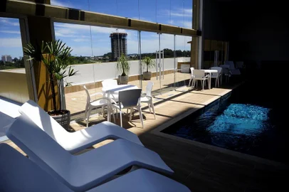  CAXIAS DO SUL, RS, BRASIL, 22/11/2018Diretor superintendente da rede DallOnder, Tarcísio Michelon, inaugura hotel em Caxias do Sul no dia 1º de dezembro. Dall¿Onder Axten Hotel está às margens da RSC-453, ao lado do shopping Iguatemi. (Lucas Amorelli/Agência RBS)