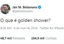 Vídeo no Twitter de Bolsonaro sobre golden shower é excluído