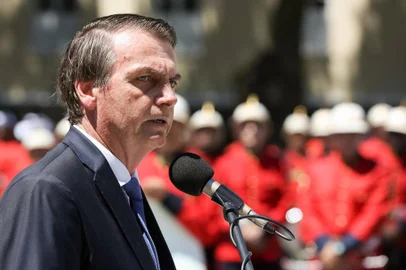 Presidente Jair Bolsonaro na cerimônia alusiva ao 211º Aniversário do Corpo de Fuzileiros Navais, noRio de Janeiro, em 7/3/2019.Foto: Marcos Corrêa/PR