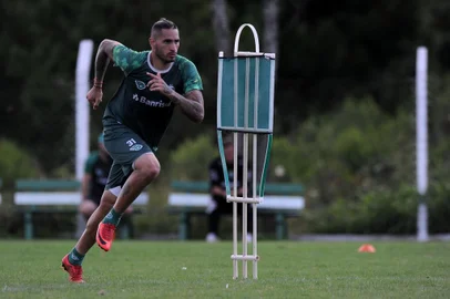 CAXIAS DO SUL, RS, BRASIL, 14/02/2019 - Treino do Juventude no CT. NA FOTO: atacante Braian Rodriguez. (Marcelo Casagrande/Agência RBS)