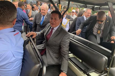  NÃO-ME-TOQUE, RS, BRASIL, 11.03.2019. Vice-presidente da República, Hamilton Mourão discursou na abertura da Expodireto 2019, em Não-Me-Toque.FOTO: Gisele Loeblein/Agência RBS