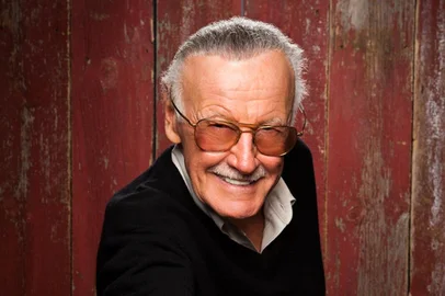 Stan Lee promoting "With Great Power: The Stan Lee Story" at the Celebs.com Studio at Sundance 2012. Make-up by MAC Cosmetics.