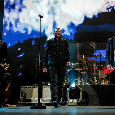 SÃO PAULO, SP 16.03.2019: THE JACKSONS-SP - A banda The Jacksons, formada pelos irmÃ£os Tito, Jackie, Marlon e Jermaine, se apresentou na noite desta sexta (16), no EspaÃ§o das AmÃ©ricas, zona oeste da capital paulista. Na ocasiÃ£o, a banda se apresentou sem Jermaine, que cancelou sua participaÃ§Ã£o na turnÃª sul-americana por problemas de saÃºde. (Foto: Ale Frata/CÃ³digo19/Folhapress) 
