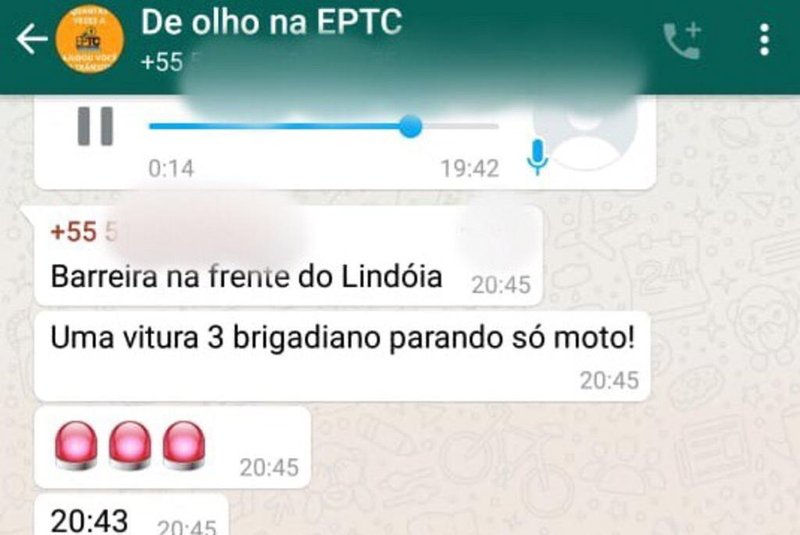 Grupo no Whatsapp criado por assessores do vereador Wambert Di Lorenzo (PROS) é investigado por divulgar blitze e operações da polícia em Porto Alegre
