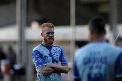  CAXIAS DO SUL, RS, BRASIL, 25/03/2019Treino do SER Caxias depois do empate contra o Aimoré. (Lucas Amorelli/Agência RBS)