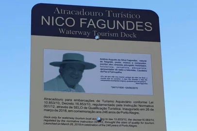 PORTO ALEGRE (RS): atracadouro turístico Nico Fagundes inaugurado no porto dos casais