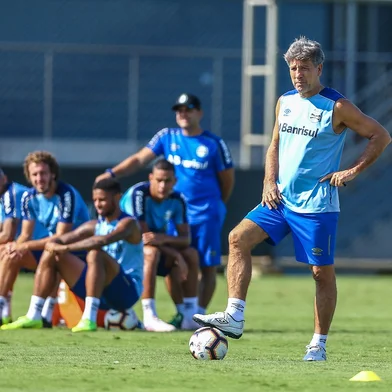 Renato Portaluppi no treino do Grêmio