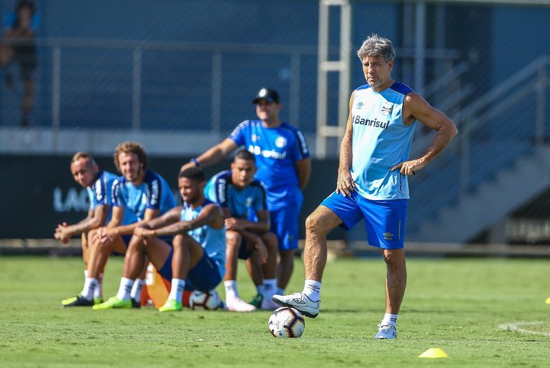 Renato Portaluppi no treino do Grêmio