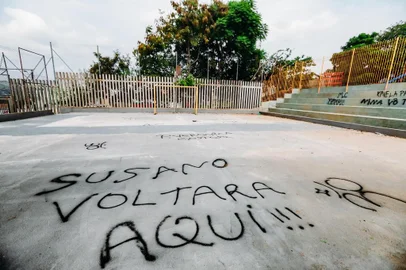  PORTO ALEGRE, RS, BRASIL, 15/04/2019- Vandalismo na Escola Municipal Vila Monte Cristo.  (FOTOGRAFO: OMAR FREITAS / AGENCIA RBS)