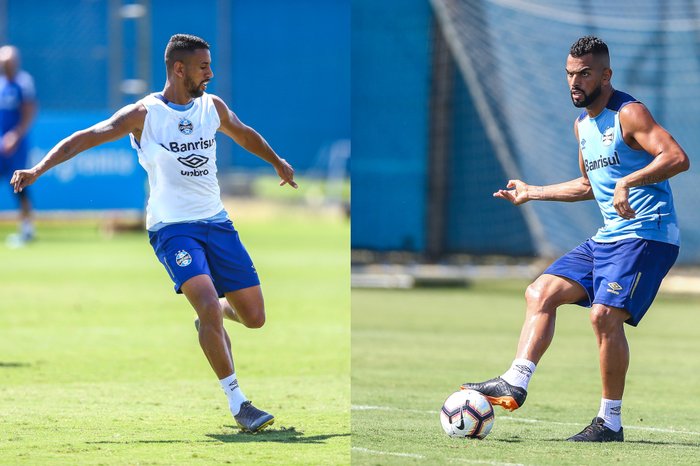 Montagem sobre fotos de Lucas Uebel / Grêmio FBPA
