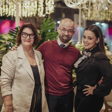 Solaine Piccoli, Sérgio Pacheco e Luhana Pawlick na Mostra Noivas 2019