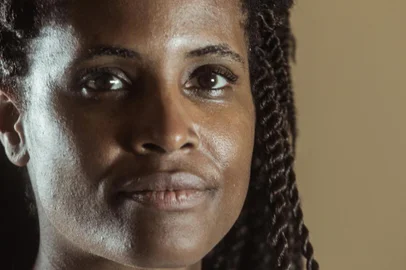  PORTO ALEGRE, RS, BRASIL - 29/04/2019Djamila Taís Ribeiro dos Santos é uma filósofa, feminista e acadêmica brasileira. É pesquisadora e mestra em Filosofia Política pela Universidade Federal de São Paulo. Tornou-se conhecida no país por seu ativismo na internet