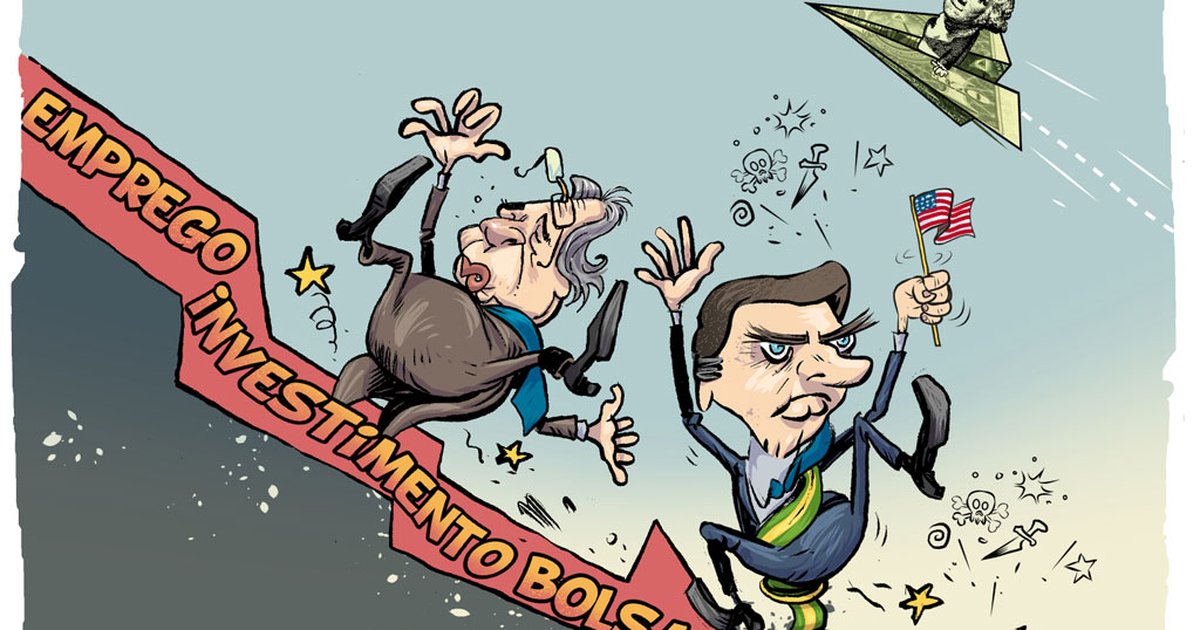 Resultado de imagem para charge de brasil ladeira abaixo