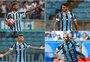 As alternativas e os números dos candidatos a centroavante titular do Grêmio