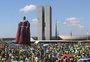 Em Brasília, ataques ao STF e ao centrão marcam atos pró-Bolsonaro