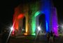 Monumento ao Expedicionário é iluminado com as cores LGBT+ e parque terá acampamento da diversidade