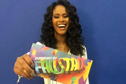 A gaúcha Brennda Martins no Domingão do Faustão.