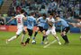 Em jogo movimentado, Uruguai e Japão empatam na Arena