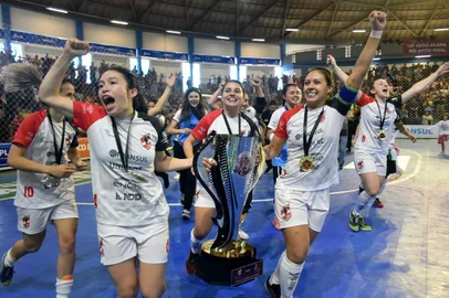  Leoas da Serra são campeãs mundiais de futsal femininoFotógrafo: Fom Conradi/Leoas da Serra