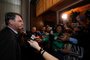  Presidente da RepÃºblica, Jair Bolsonaro, fala com a imprensa durante chegada ao hotel St. Regis.