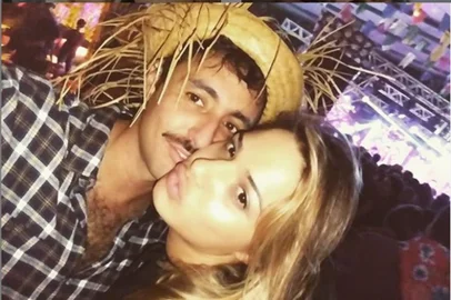Glamour Garcia e o marido.