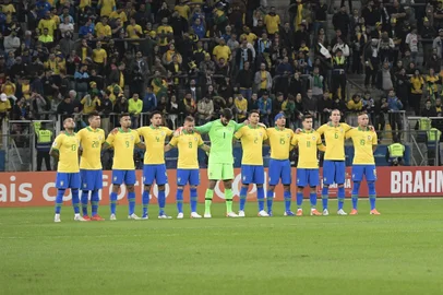 Seleção Brasileira durante a Copa América