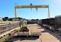 Peças de plataforma são vendidas como sucata no polo naval de Rio Grande