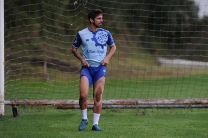  CAXIAS DO SUL, RS, BRASIL (29/03/2019)Treino do SER Caxias no Estádio Centenário em Caxias do Sul. Na foto, meia Rafael Gava. (Antonio Valiente/Agência RBS)