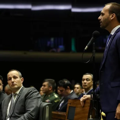 15/07/2019 Aniversário do Comando de Operações Especiais do Exército Brasileiro (COpEsp). Deputado Federal, Eduardo Bolsonaro discursa