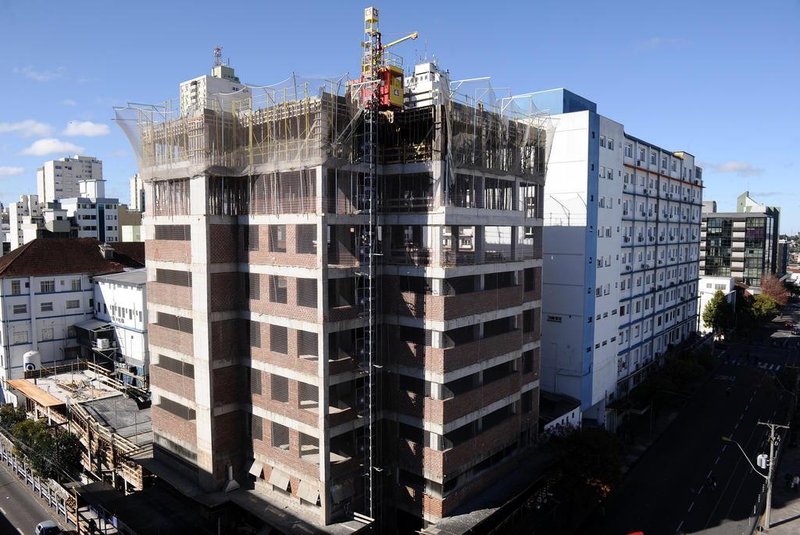  CAXIAS DO SUL, RS, BRASIL (18/07/2019)Obras do novo centro clínico de Hospital pompeia e melhorias nos prédios. (Antonio Valiente/Agência RBS)