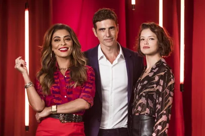 Maria da Paz (Juliana Paes), Régis (Reynaldo Gianecchini) e Josiane (Agatha Moreira), a dona do pedaço