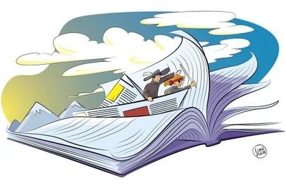ilustração para matéria que traz dicas na hora de escolher livros infantis de qualidade
