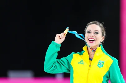  Bruna Wurts, patinaÃ§Ã£o artÃ­stica, medalha de ouro. Jogos Pan-Americanos Lima 2019. Local: Videna, em Lima, no Peru. Data: 27.07.2019. Crédito obrigatório: Abelardo Mendes Jr/ rededoesporte.gov.br