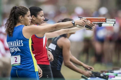  27.07.2019 - Jogos Panamericanos Lima 2019 - Lima (PER) - Prova de Pentatlo Moderno na Escola Militar de Chorrillos. Na foto Iêda Guimarães q conquistou indice para as Olimpiadas de Tokio em 2020. Foto: ©Jonne Roriz/COBLocal: LimaFonte: Jonne Roriz/COB