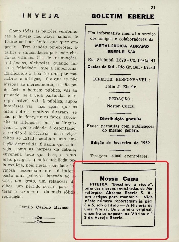 Centro de Memória da Câmara de Vereadores de Caxias do Sul / reprodução