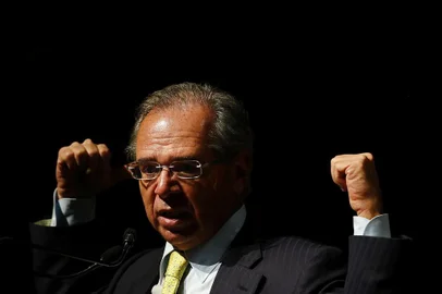 NOVO HAMBURGO,  RS, BRASIL, 01/08/2019- Palestra do ministro Paulo Guedes no Teatro Feevale, em Novo Hamburgo. (FOTOGRAFO: MATEUS BRUXEL / AGENCIA RBS)