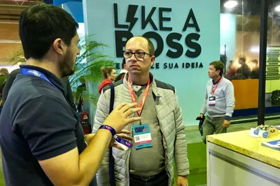 Célio Fabiano, investidor anjo de startups, durante a Gramado Summit. 