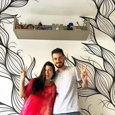 Artista caxiense Rafael Ferreira assinou arte no quarto da cantora Petra