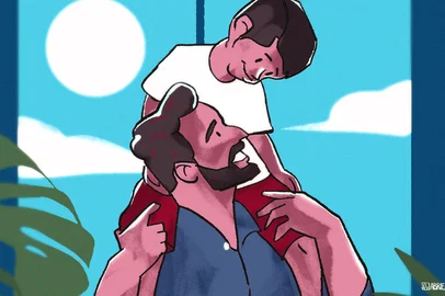 Ilustração Dia dos Pais.
