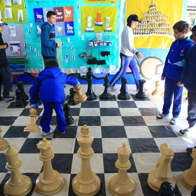  PORTO ALEGRE, RS, BRASIL, 07/08/2019- Escola Municipal de Ensino Fundamental Dom Diogo de Souzal de Viamão que implementou o xadrez em sala de aula. (FOTOGRAFO: TADEU VILANI / AGENCIA RBS)