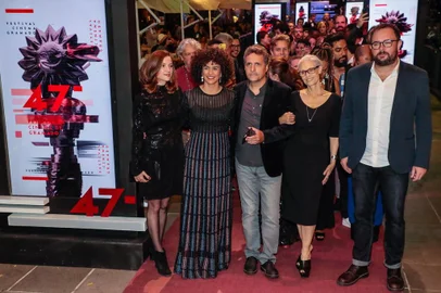 Gramado, RS - 16/08/2019 - 47º Festival de Cinema de Gramado - Equipe de Longa-metragem brasileiro de abertura Bacurau - Foto: Cleiton Thiele / Agência Pressphoto