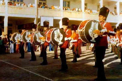  A Banda se apresentndo no pátio do Colégio Gonzaga em 1971.