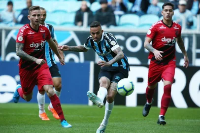  PORTO ALEGRE, RS, BRASIL, 24.08.2019. Grêmio recebe o Athletico-PR na Arena em partida válida pelo Brasileirão Série A. Foto: Jefferson Botega/Agência RBS