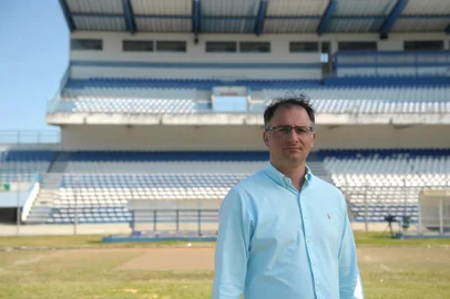  BENTO GONÇALVES, RS, BRASIL, 07/08/2019Especial centenário do Esportivo.Anderson Zanella - presidente do Esportivo.(Lucas Amorelli/Agência RBS)