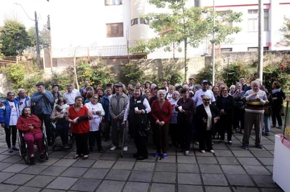  CAXIAS DO SUL, RS, BRASIL (27/08/2019)Sessão de cinema com exibição do filme Up - Altas aventuras!, na Sala de Cinema Ulysses Geremia, do Centro de Cultura Ordovás. Na plateia, 80 senhores e senhoras da SCAN, Associação Jesus Senhor e Lar da Velhice São Francisco de Assis. A promoção é do Instituto Sérgio Lovato. Ao final da sessão os idosos ganharam pipoca. (Antonio Valiente/Agência RBS)