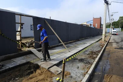  PORTO ALEGRE,RS,BRASIL.2019,08,28.Construção da nova UBS da Vila dos Sargentso.(RONALDO BERNARDI/AGENCIA RBS).